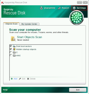 kaspersky rescue disk 10 database corrupted manual fix