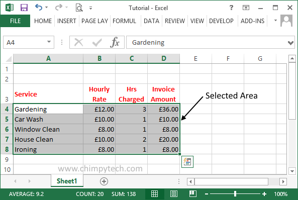 excel for mac selected cells turn grey