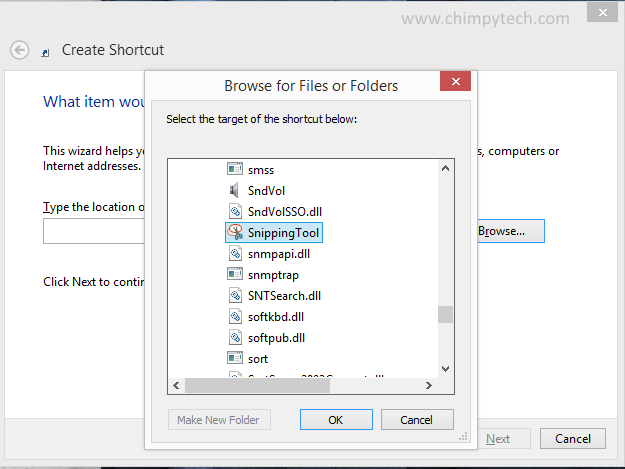 add snipping tool to toolbar